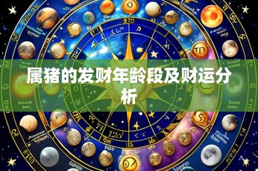 属猪的发财年龄段及财运分析
