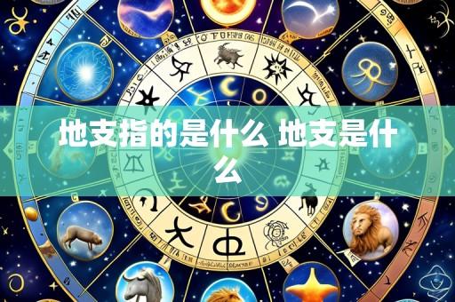 地支指的是什么 地支是什么