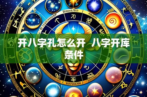 开八字孔怎么开  八字开库条件