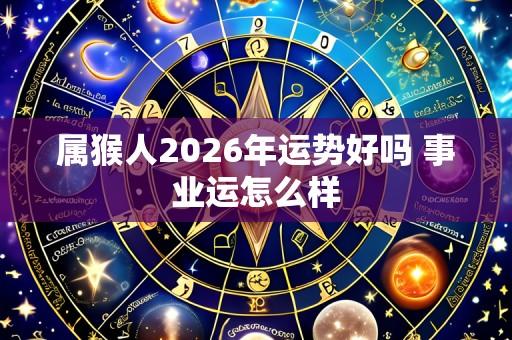 属猴人2026年运势好吗 事业运怎么样