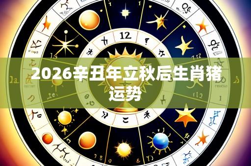 2026辛丑年立秋后生肖猪运势