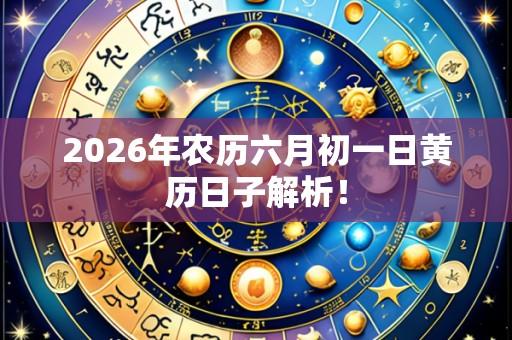 2026年农历六月初一日黄历日子解析！