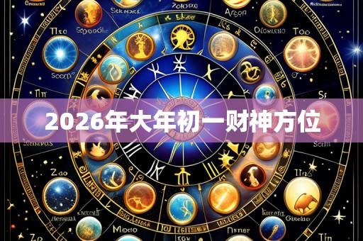 2026年大年初一财神方位