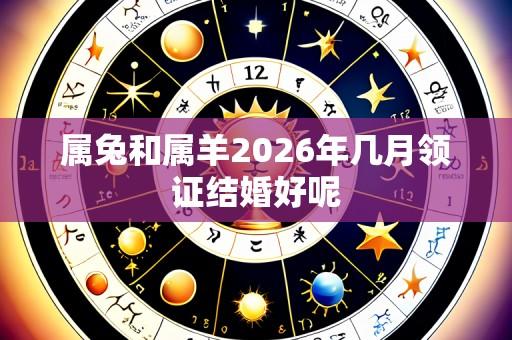 属兔和属羊2026年几月领证结婚好呢