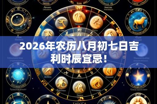 2026年农历八月初七日吉利时辰宜忌！