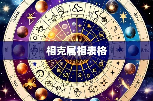 相克属相表格