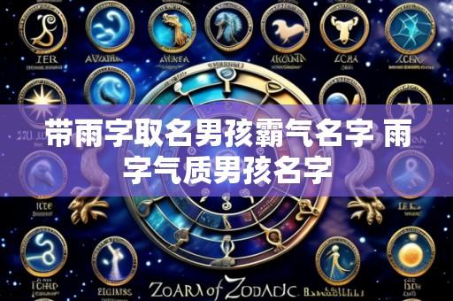 带雨字取名男孩霸气名字 雨字气质男孩名字