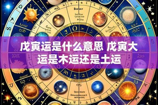戊寅运是什么意思 戊寅大运是木运还是土运