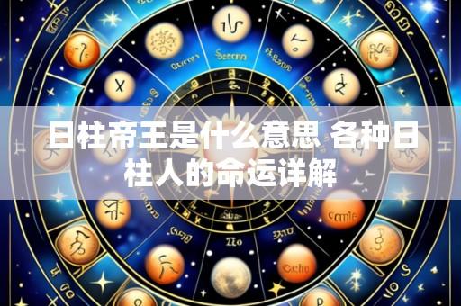 日柱帝王是什么意思 各种日柱人的命运详解