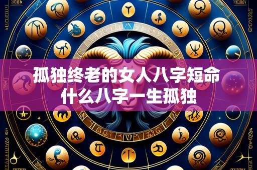 孤独终老的女人八字短命 什么八字一生孤独