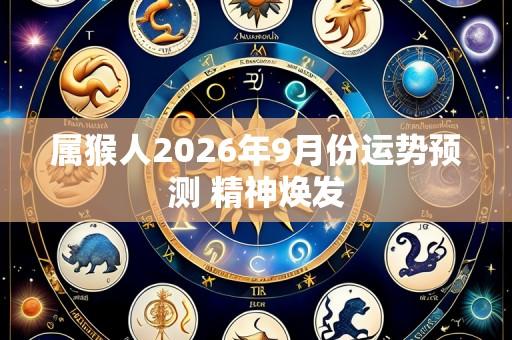 属猴人2026年9月份运势预测 精神焕发