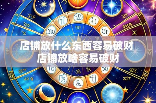 店铺放什么东西容易破财 店铺放啥容易破财