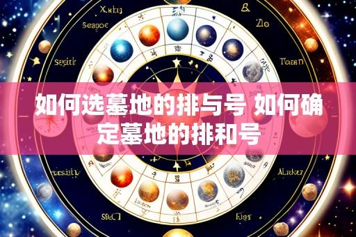 如何选墓地的排与号 如何确定墓地的排和号