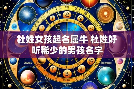 杜姓女孩起名属牛 杜姓好听稀少的男孩名字