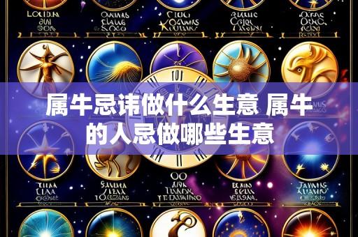 属牛忌讳做什么生意 属牛的人忌做哪些生意