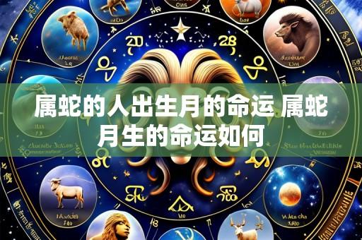 属蛇的人出生月的命运 属蛇月生的命运如何
