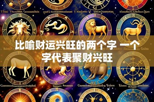 比喻财运兴旺的两个字 一个字代表聚财兴旺