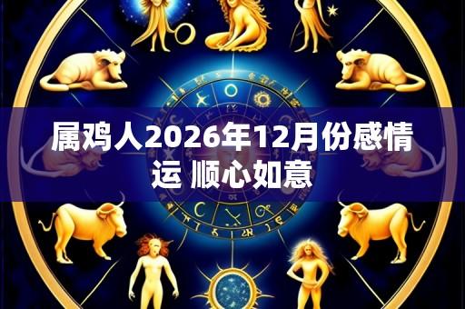 属鸡人2026年12月份感情运 顺心如意