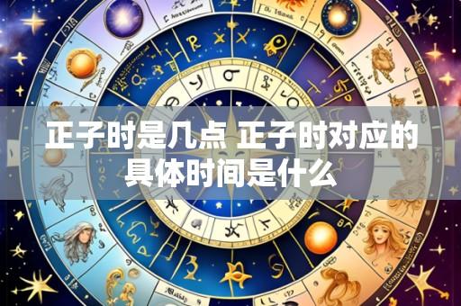 正子时是几点 正子时对应的具体时间是什么