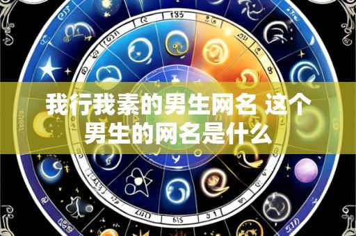 我行我素的男生网名 这个男生的网名是什么