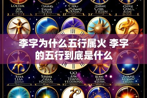 李字为什么五行属火 李字的五行到底是什么