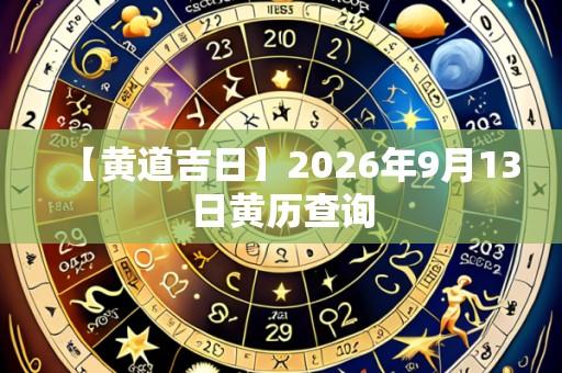 【黄道吉日】2026年9月13日黄历查询