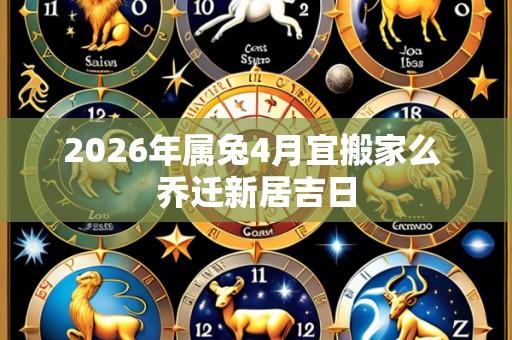 2026年属兔4月宜搬家么 乔迁新居吉日