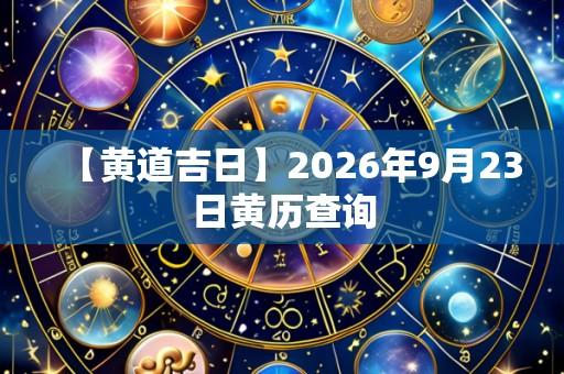 【黄道吉日】2026年9月23日黄历查询