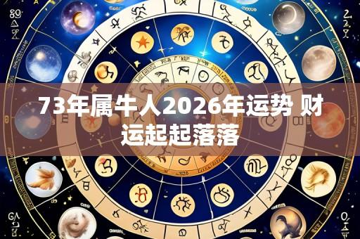 73年属牛人2026年运势 财运起起落落