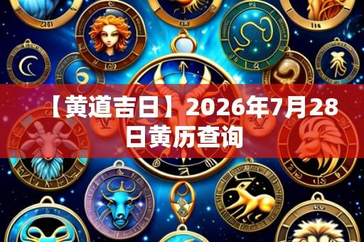 【黄道吉日】2026年7月28日黄历查询