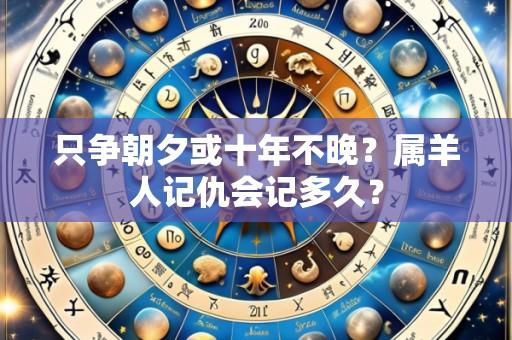 只争朝夕或十年不晚?属羊人记仇会记多久?