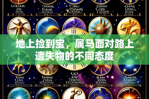 地上捡到宝,属马面对路上遗失物的不同态度