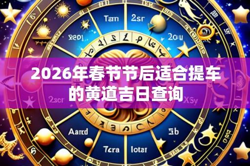2026年春节节后适合提车的黄道吉日查询