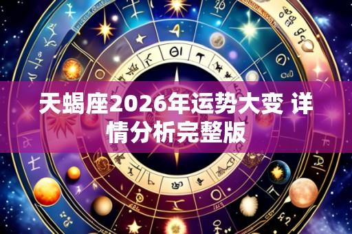 天蝎座2026年运势大变 详情分析完整版