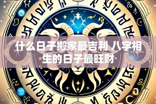 什么日子搬家最吉利 八字相生的日子最旺财
