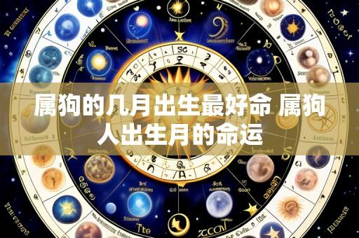 属狗的几月出生最好命 属狗人出生月的命运