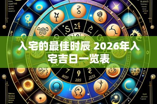入宅的最佳时辰 2026年入宅吉日一览表
