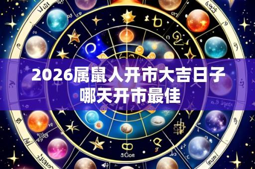 2026属鼠人开市大吉日子 哪天开市最佳