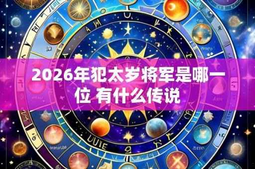2026年犯太岁将军是哪一位 有什么传说