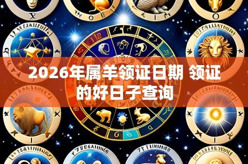 2026年属羊领证日期 领证的好日子查询