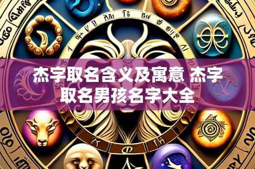 杰字取名含义及寓意 杰字取名男孩名字大全