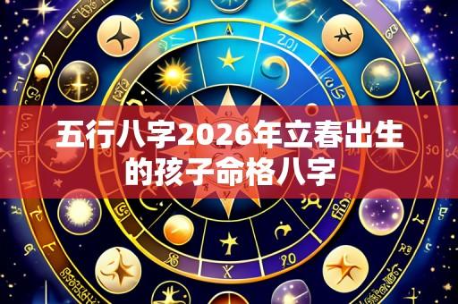 五行八字2026年立春出生的孩子命格八字