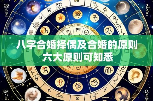 八字合婚择偶及合婚的原则 六大原则可知悉