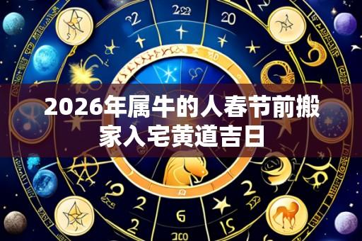 2026年属牛的人春节前搬家入宅黄道吉日