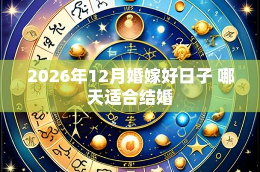 2026年12月婚嫁好日子 哪天适合结婚