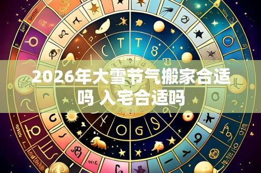 2026年大雪节气搬家合适吗 入宅合适吗