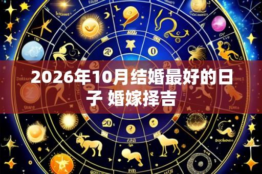 2026年10月结婚最好的日子 婚嫁择吉