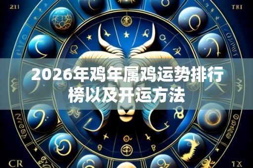 2026年鸡年属鸡运势排行榜以及开运方法