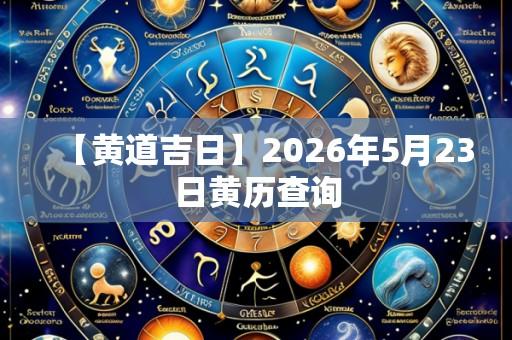 【黄道吉日】2026年5月23日黄历查询