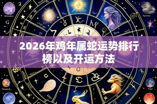 2026年鸡年属蛇运势排行榜以及开运方法